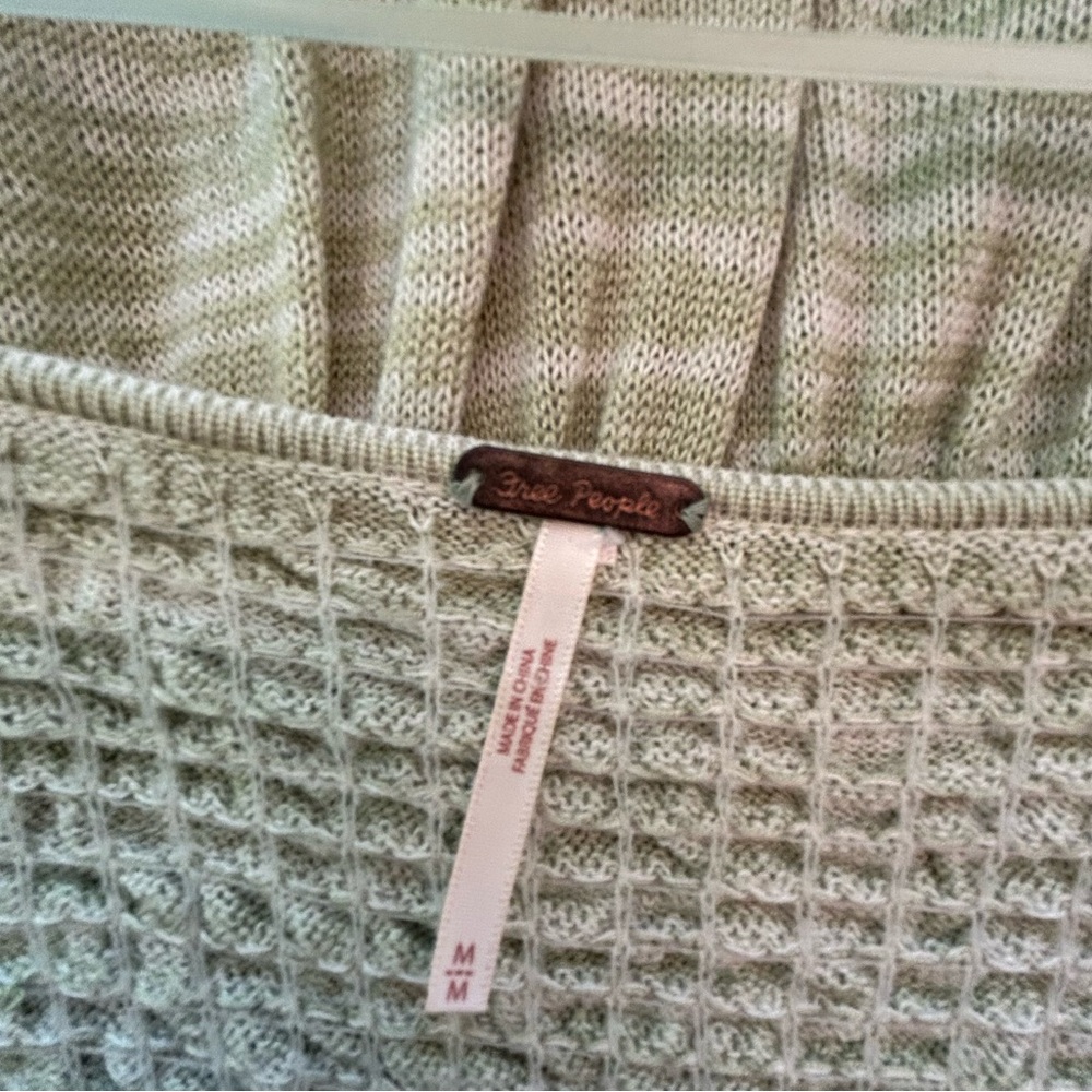 Free People Green Sweater - Damaged See Pic